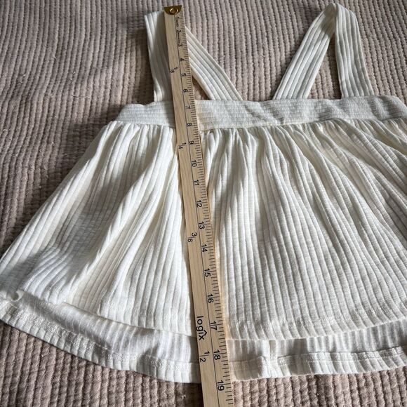 Urban Outfitters Ribbed Crop Tank Top Womens Sz Small White Flowy Beach Boho USA - Picture 8 of 8